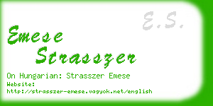 emese strasszer business card